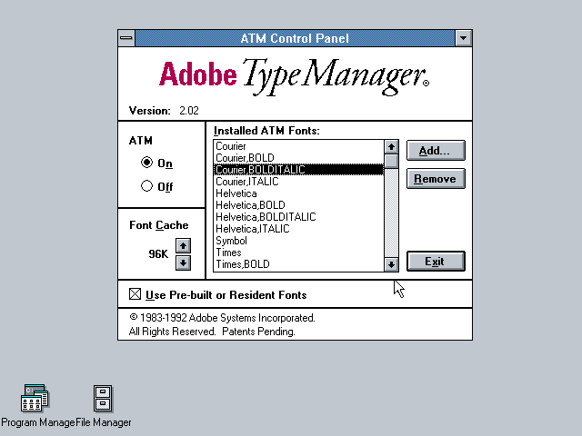 Adobe Type Manager 2.02